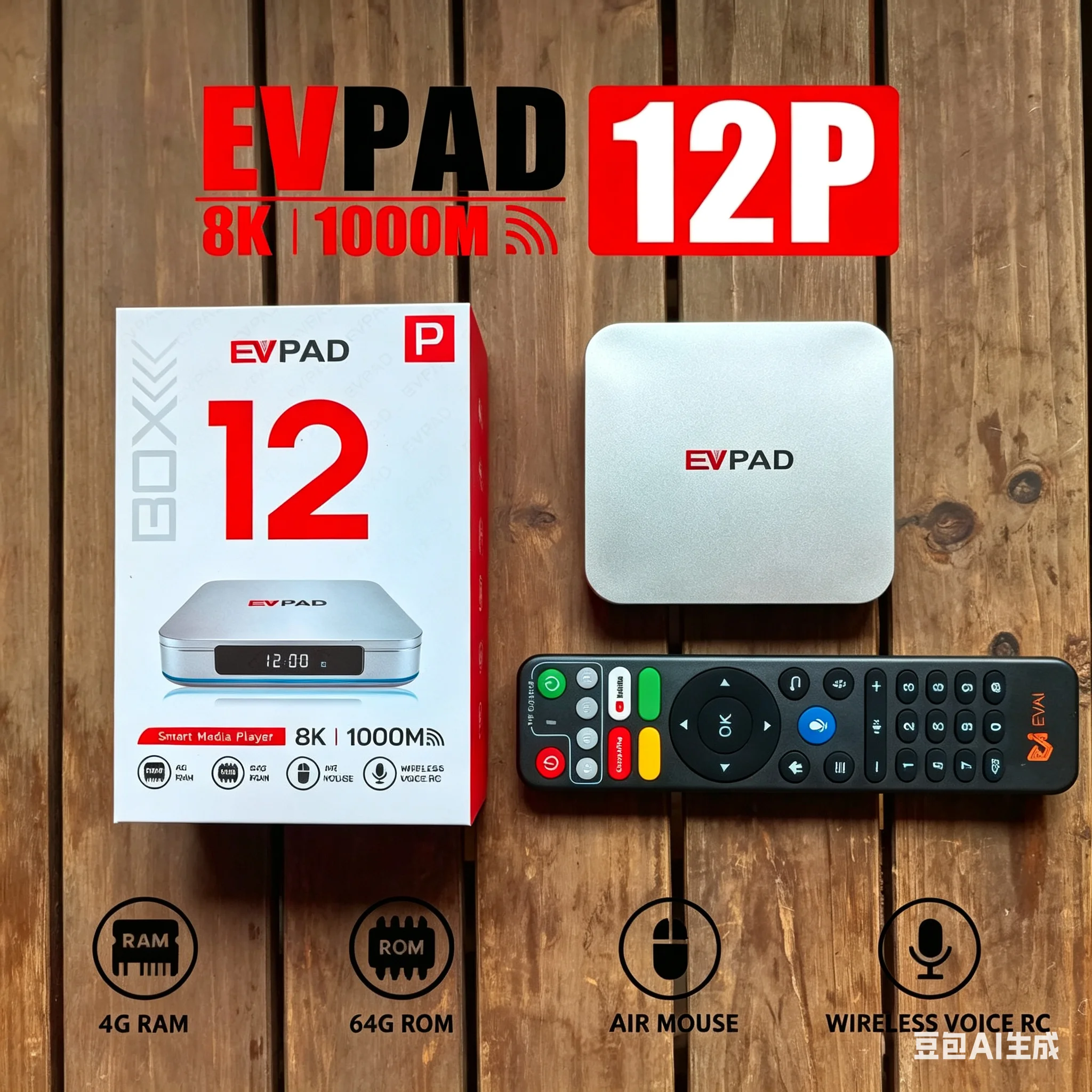 正規品】EVPAD 12P 2026 EV PAD Android TV Box yibo 4G64G ベスト