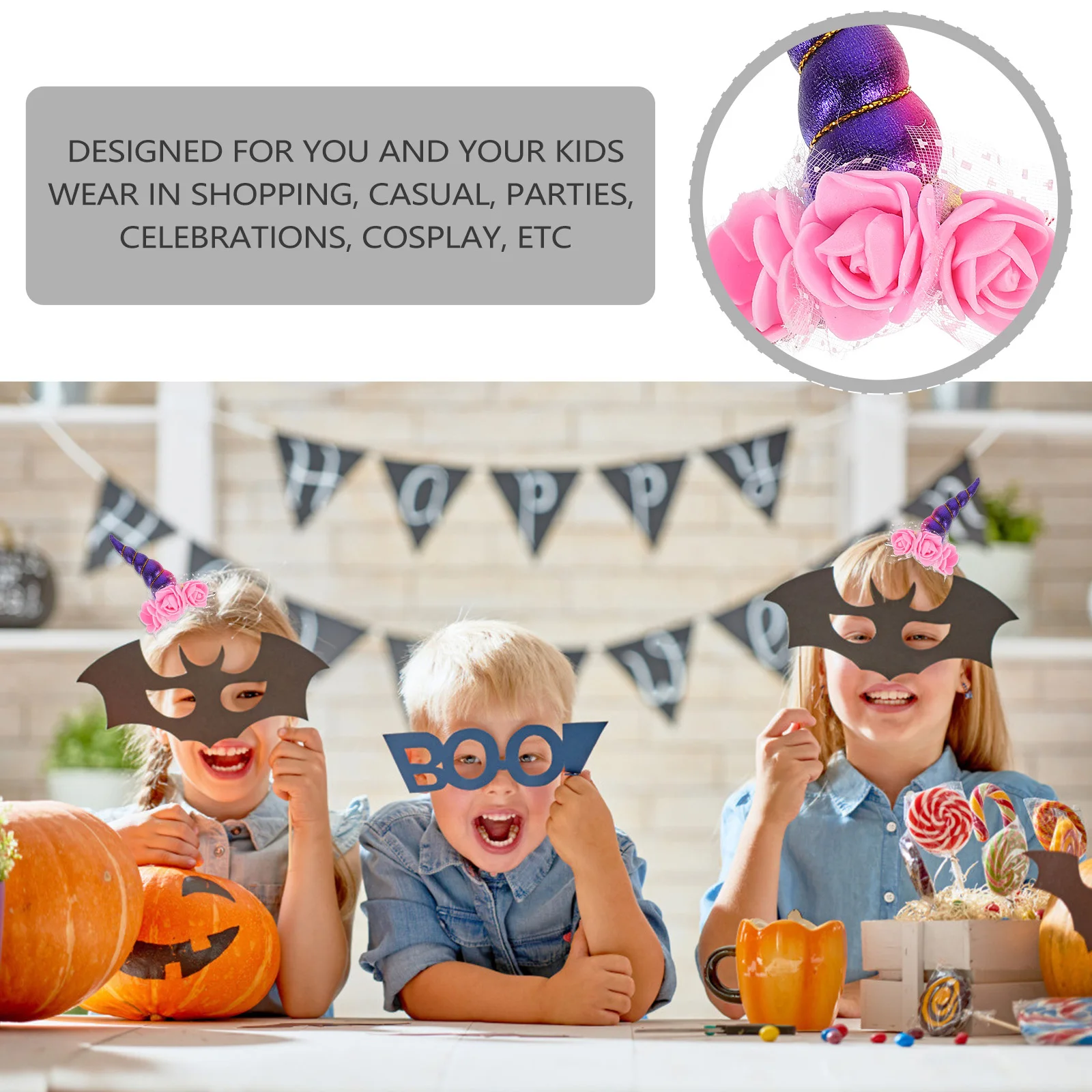 

2Pcs Unicorn Hair Jewelry Cute Cartoon Decor for Baby Girls Parties Gifts Kids Hairpin Hair Pin Party Headdress