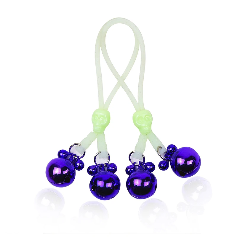 

SM Adult Fetish Supplies Alternative Toys One Pair Multi Color Nightlight Rope Women's Bell Nipple Clip Bdsm Play Supplies