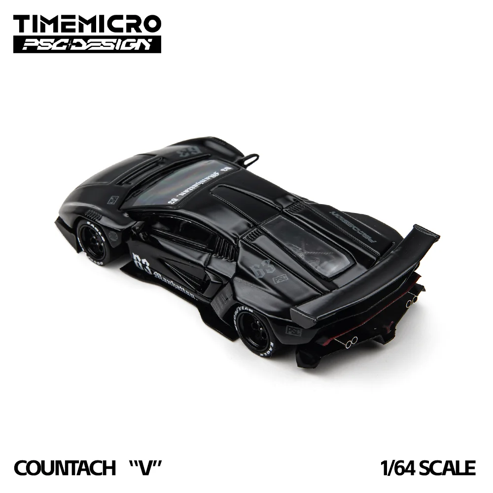 TimeMicro1:64 Black No.63 Simulation Alloy Diecast Car Model Collectible Hobby Display Ornament Hobby Display Decoration