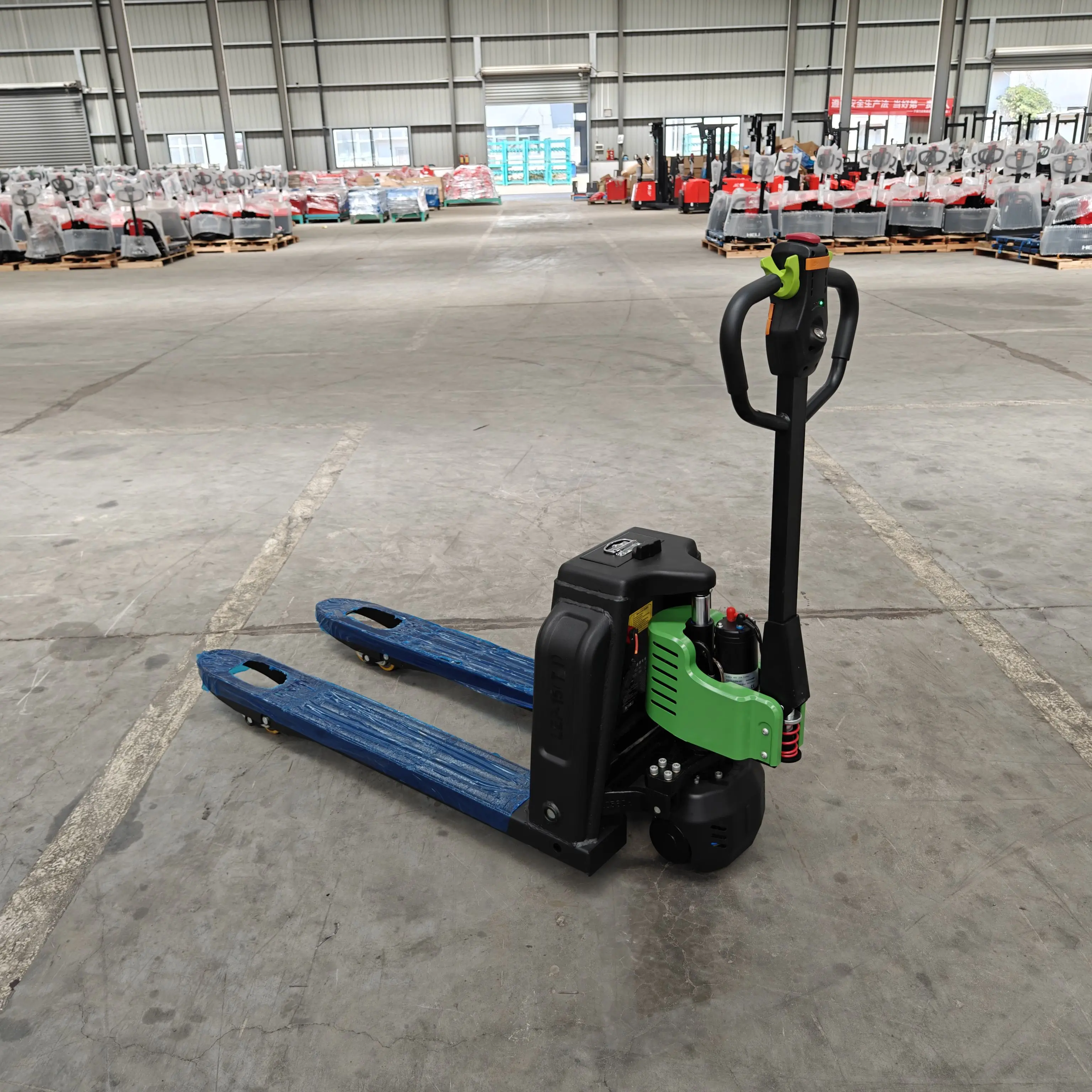 ELEP-15 TLI 1500kg 1 5 Ton 3300lbs Electric Pallet Jack 48V 10Ah Lithium Iron Phosphate Battery AC Motor Full Pallet Truck