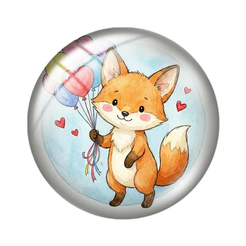 Animals Valentine Day 12/18/20/25mm glass cabochon  bracelet pendant rings for jewelry demo earrings back Making findings