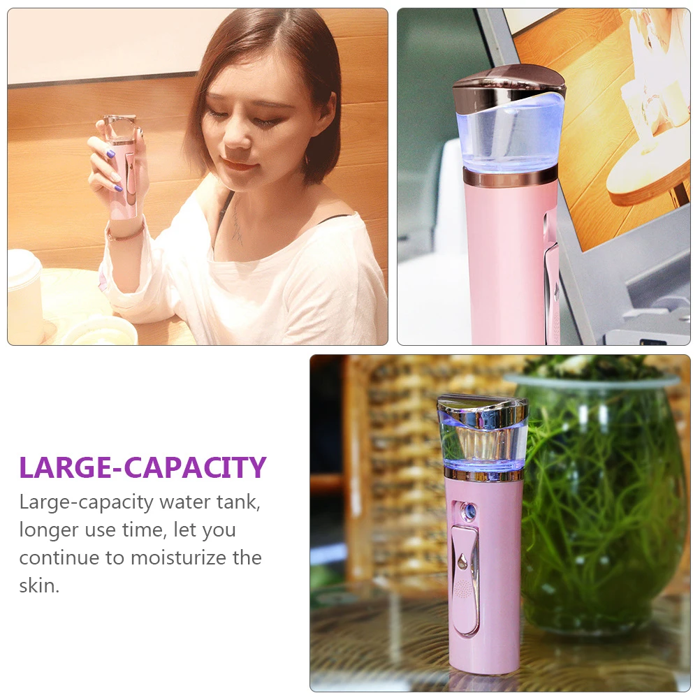 

Nano Facial Mister Hydrating Instrument Large Capacity USB Rechargeable Mini Face Steamer Portable Moisturizing Skin Atomizer
