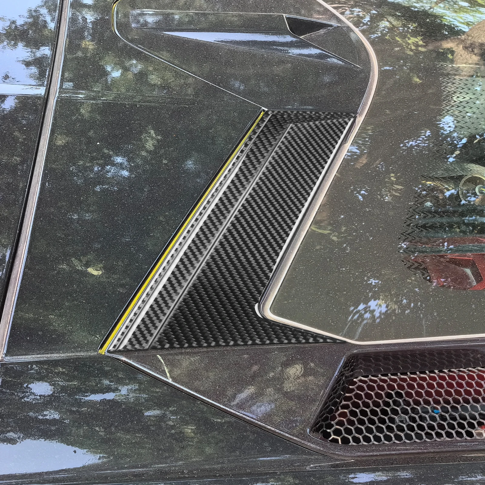 For Chevrolet Corvette C8 Z51 Z06 2020-2023 Accessories Carbon Fiber External Roof Hood Panel Cover Trim Car Decoration Sticker