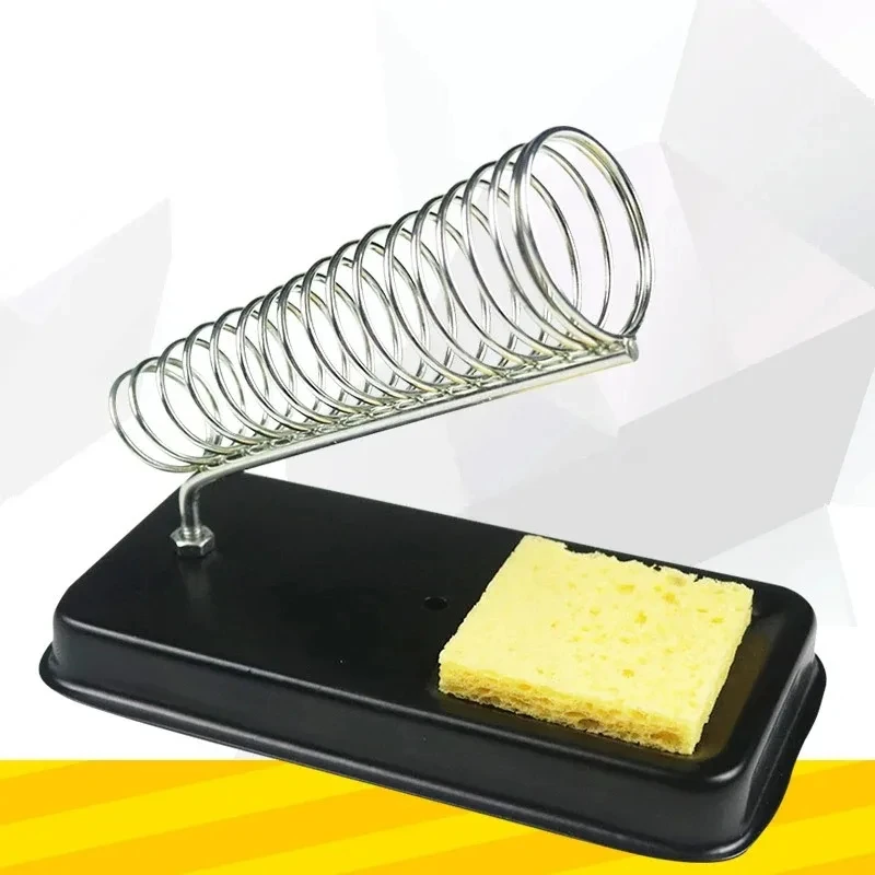 Electric Soldering Iron Stand with Sponge Cleaning Pads Universal High-Temperature Resistant Soldering Holder