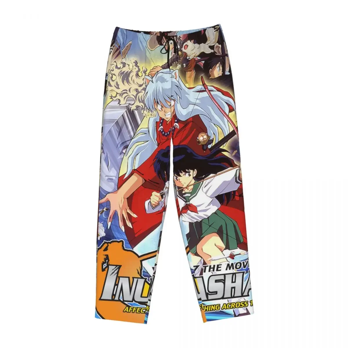 

Женские пижамные брюки-кимоно с карманами в стиле манга «Инуяша Сессёмару» для дома и сна