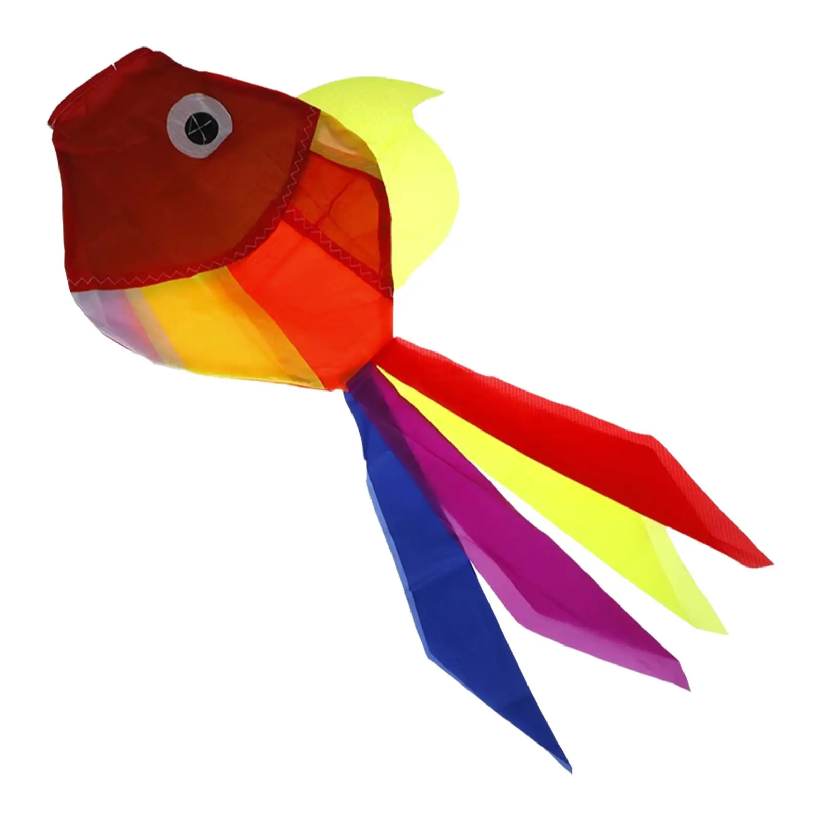 Outdoor Fish Windsock Vibrant Polyester Wind Decoration Spinner for Garden Patio Deck Kids Activities