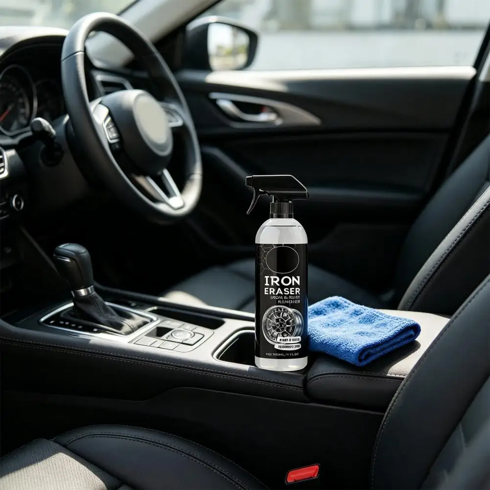 Automotive Rust Cleaner Iron Remover Spray for Car Wheels Fast Acting Rust Brake Dust Cleaner Metal Fallout Iron Eraser Rust