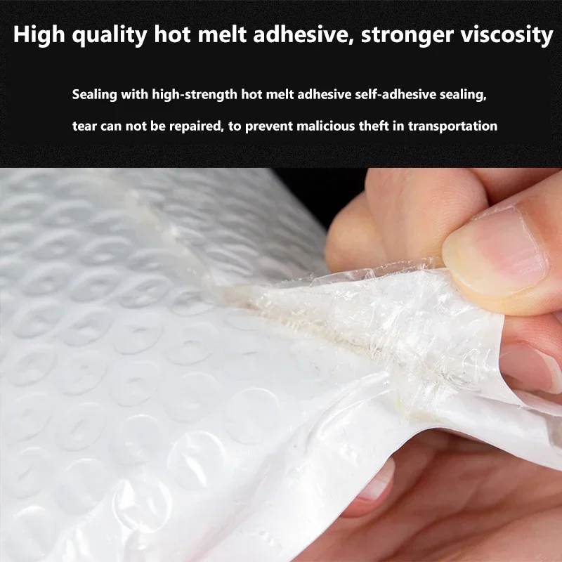 20Pcs White Bubble Mailers Foam Self Seal Envelope Bag Waterproof Mailer Padded Mailing Shipping Bags Bubble Gift Packaging Bag