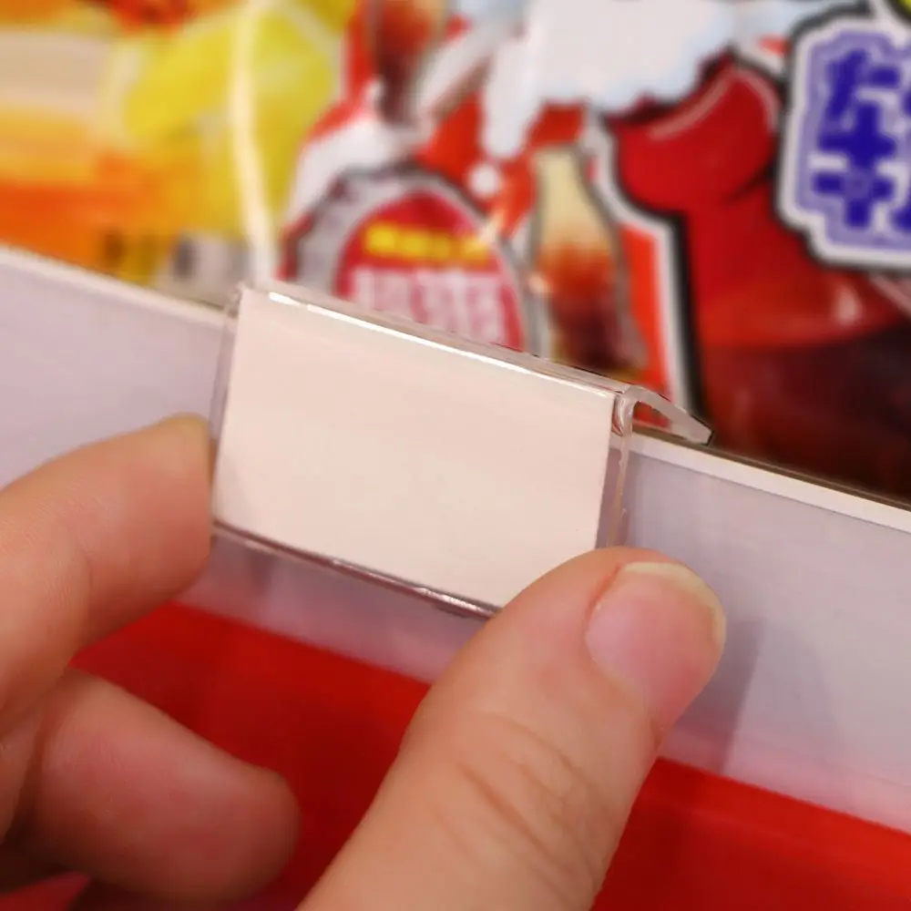 Clear Price Tag Clip Sign Card Holder Stands Poster Racks 10pcs Plastic Mini Label Racks Acrylic Card Display Holder