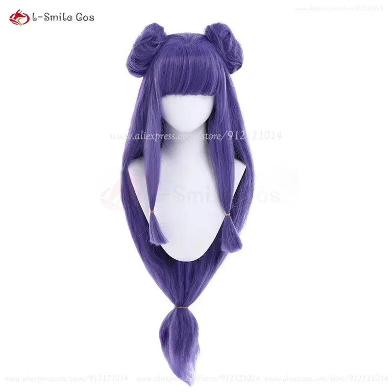 

Vivi 2025 Высокое качество аниме 1/2 косплей шампунь Ranma Nibun-no-Ichi длинный фиолетовый парик и булочки термостойкие синтетические
