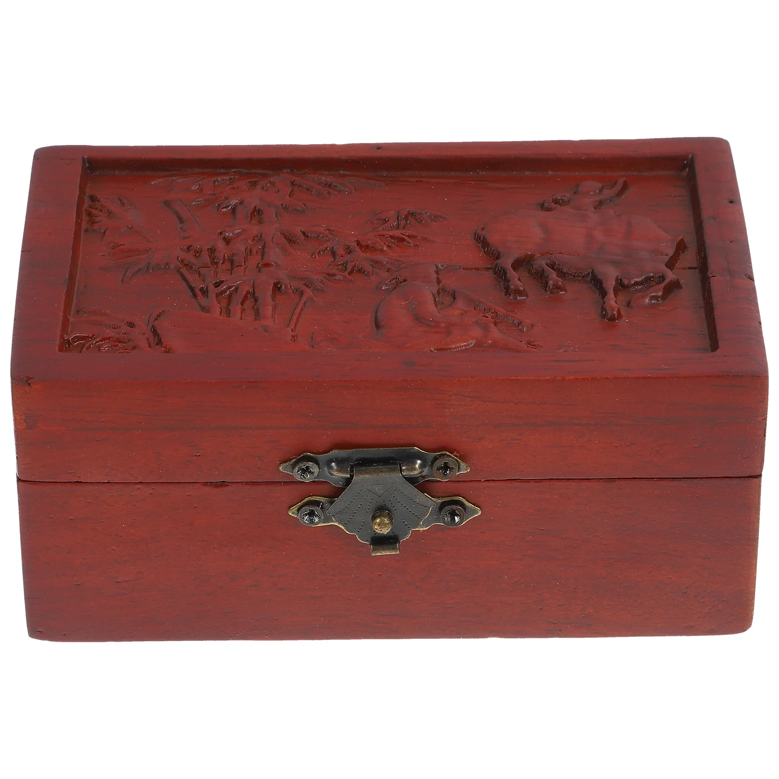 

Jewelry Box Retro Wooden Trinket Case For Rings Earrings Necklaces Storage Vintage Keepsake Organizer Decorative Gift