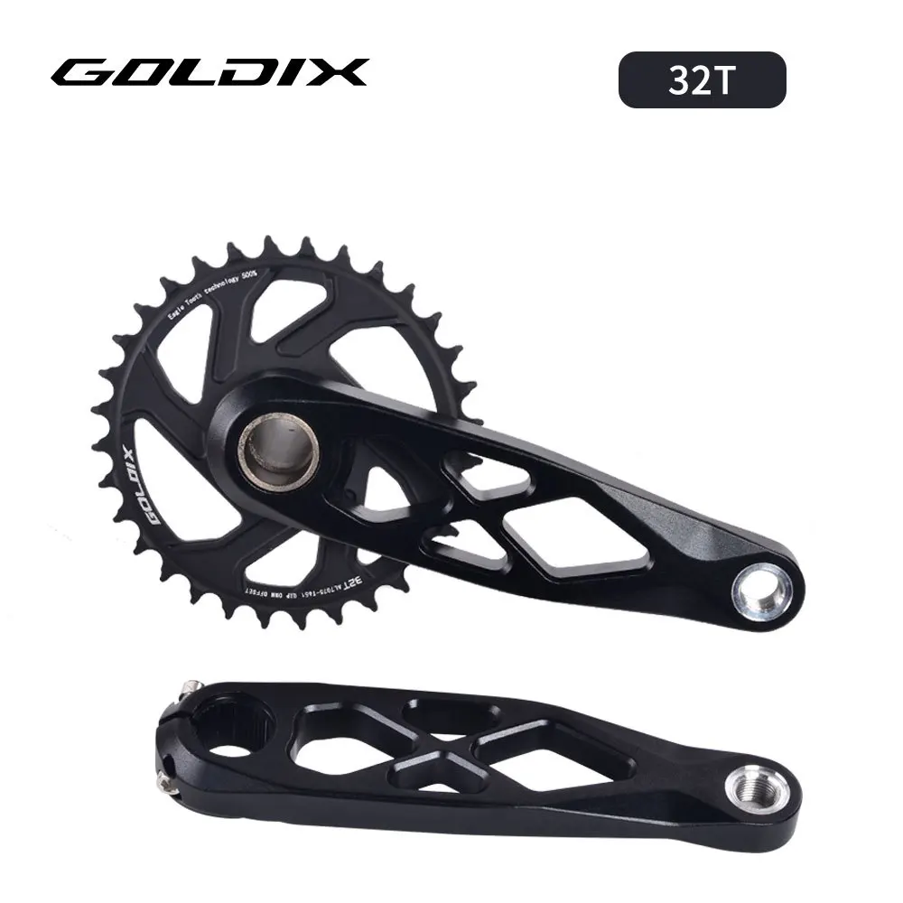 GOLDIX MTB Crankset 160/170/175mm Mountain Bike Crank Narrow Wide Chainring 32/34/36/38T 7/12S Bicycle Crankset Sprocket For - view 4