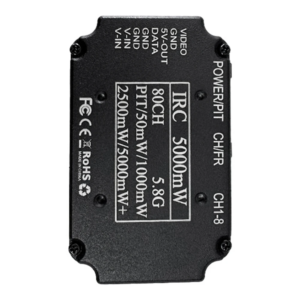 

(BABQ) 5.8Ghz 5W VTX 96CH FPV Video Transmitter Wireless VTX Module High Power with Antenna for FPV Long Range RC Drone