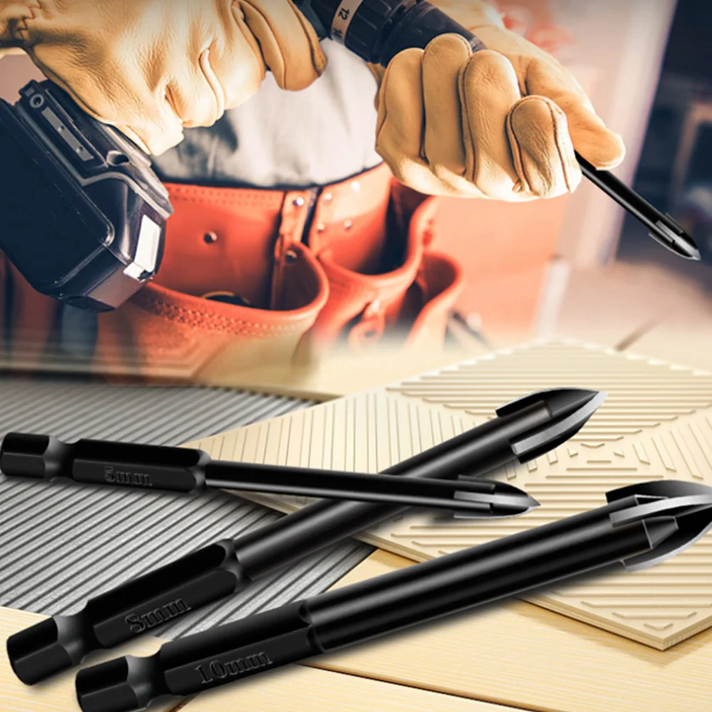

Tile Drill Bit Alloy 4 Cutting Edges Cross Head Hole Opener For Glass Ceramic Marble Wood Drilling Hard Wear Resistant Hand