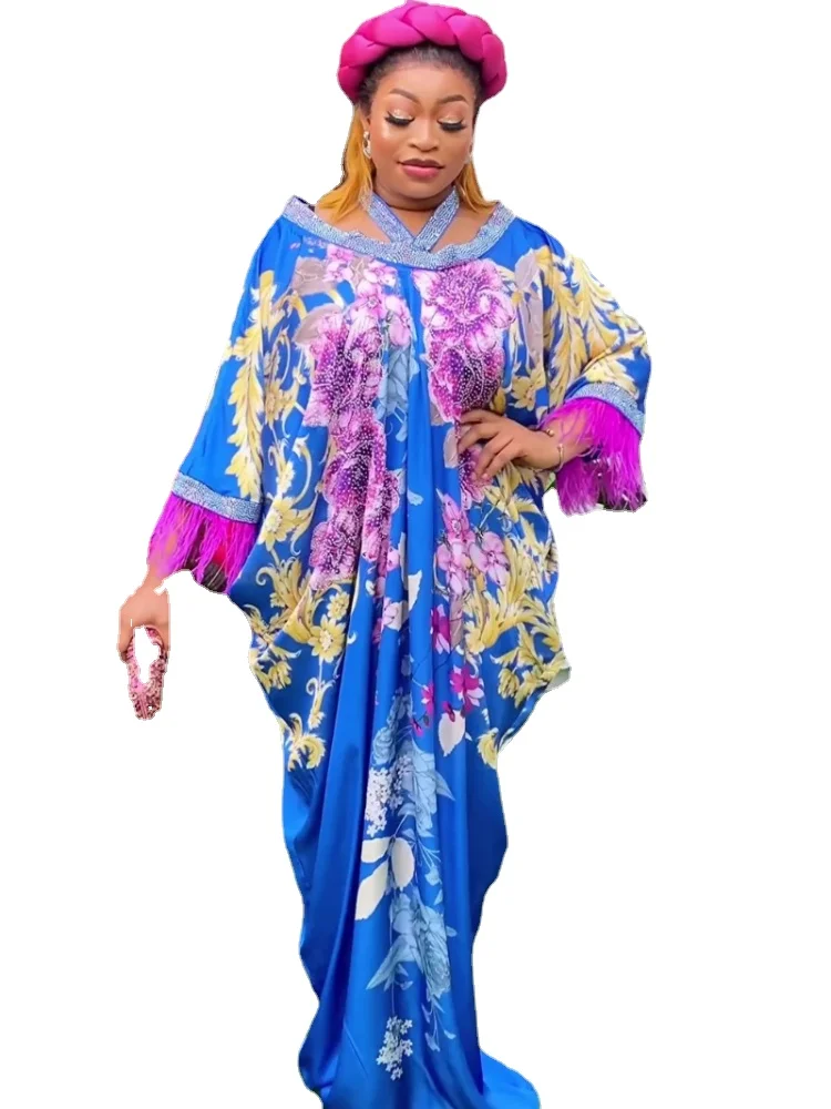 2024 African Dresses for Women Traditional Africa Clothing Dashiki Ankara Outfits Gown Abayas Robe Muslim Kaftan Maxi Long Dress