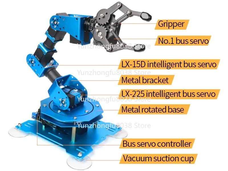 Picture 3: Assembled XArm UNO 6DOF Robotic Arm with Arduino Secondary Development Sensor Kit