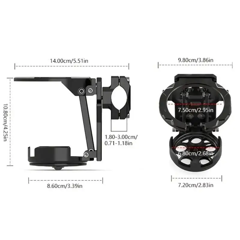 New 1/4Pcs Motorcycles Bottle Holder Water Cup Bracket Holder Accessories Foldable Turntable Motorcycle Cup Holder For Handlebar