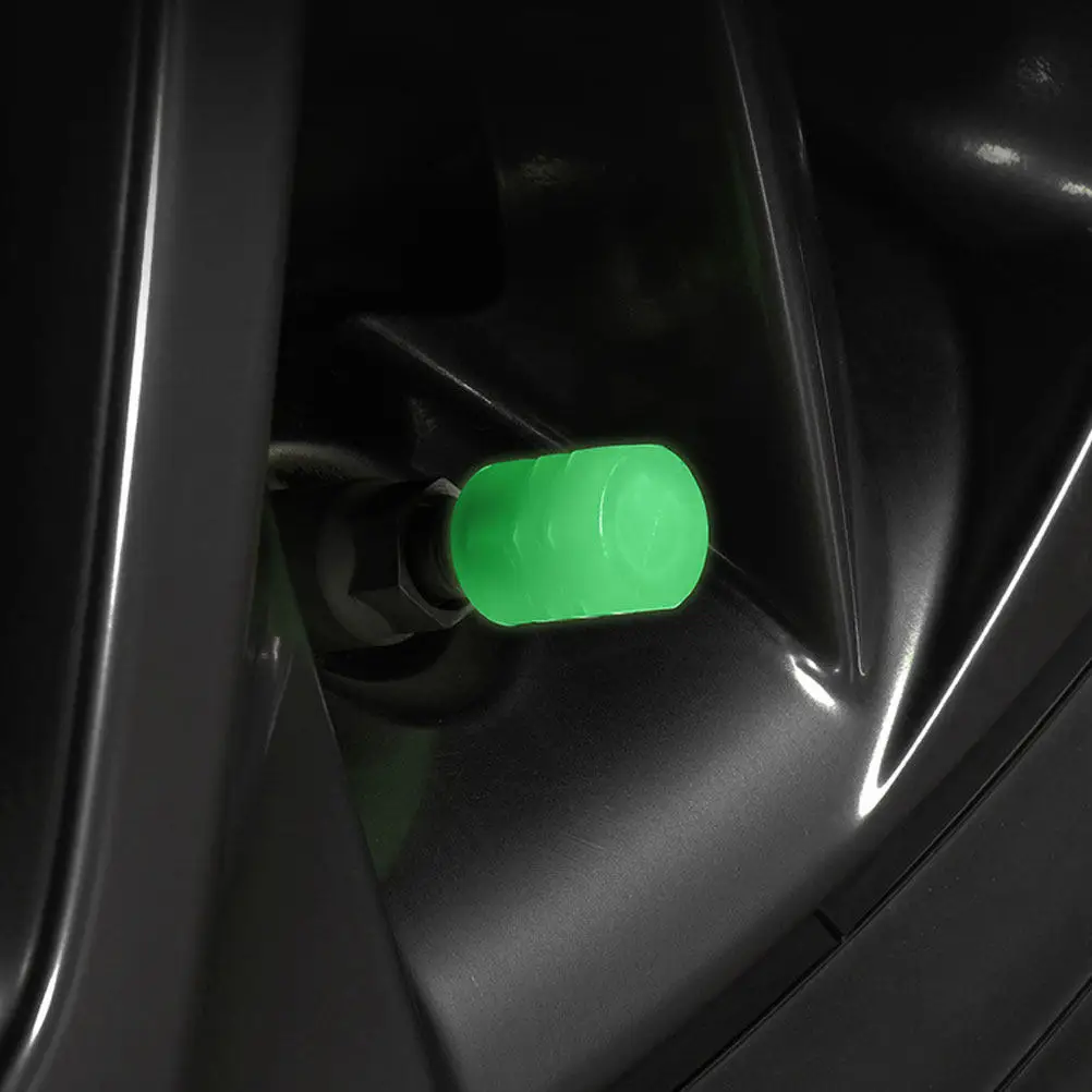 24Pcs Glow in The Dark Tire Valve Caps Car Tyre Dust Caps Easy Install Leak Proof Decorative Stem Covers for Auto Motorcycle Suv