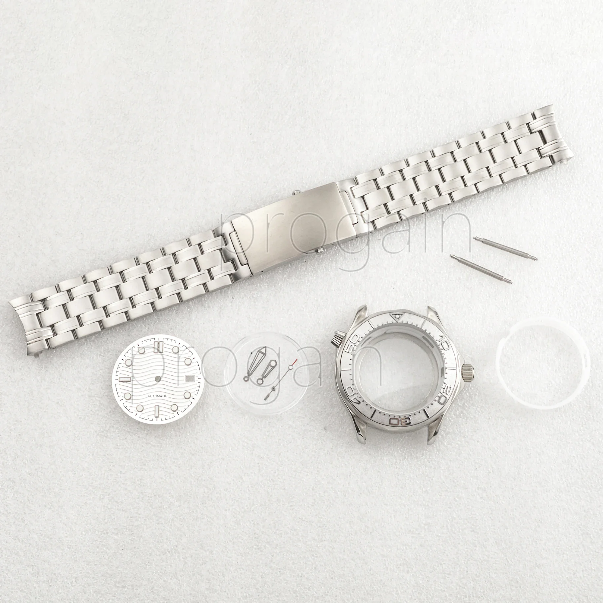 Seamaster 300 Watch Case Strap Dial Pointers Stainless Steel Waterproof Parts fit NH35 Automatic Movement watch Accessories