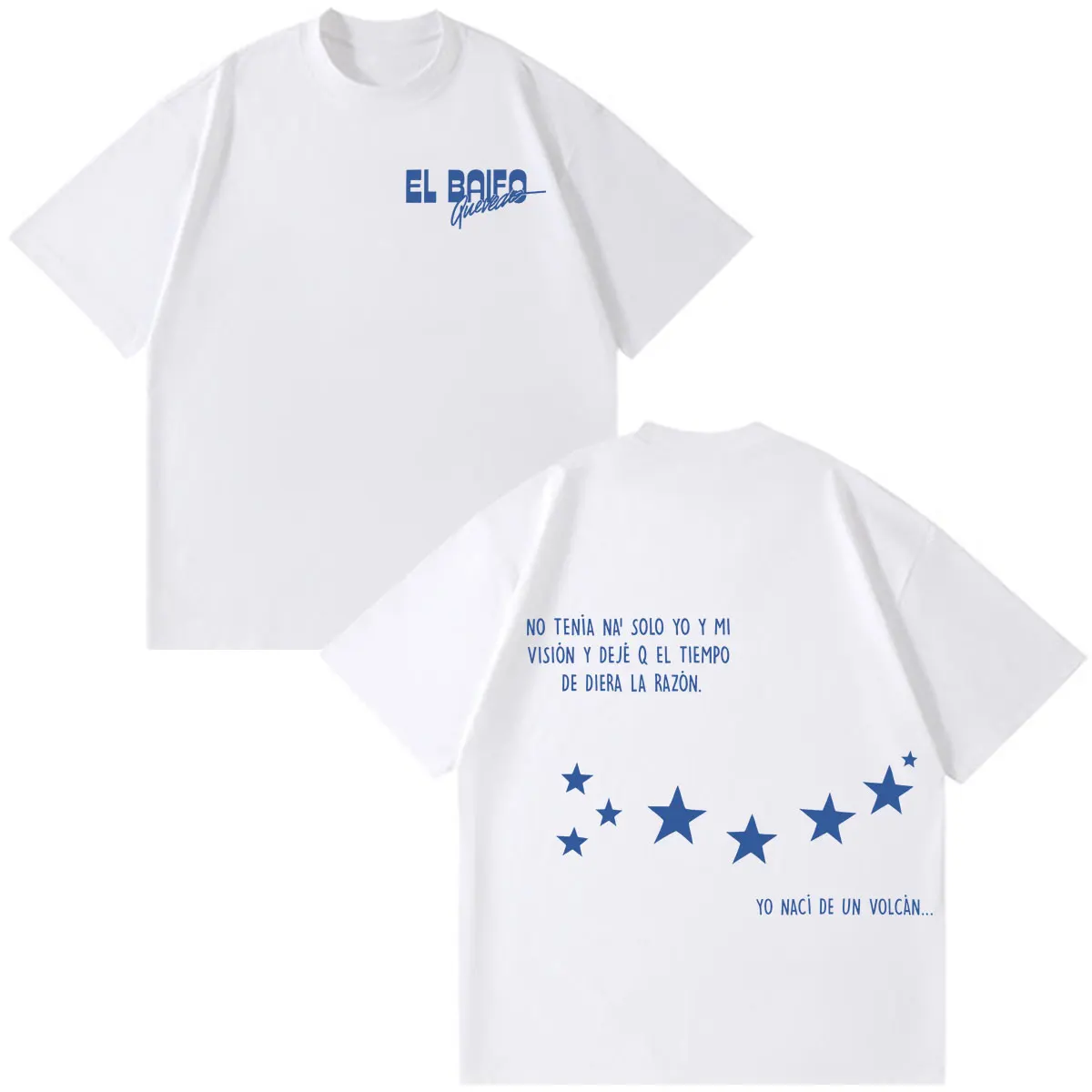 QUEVED0 EL BAIFO Album 2026 Tour Print T-Shirt für Herren und Damen, modisches T-Shirt aus Baumwolle, lässig, locker, übergroß, kurzärmelig – Detail 2
