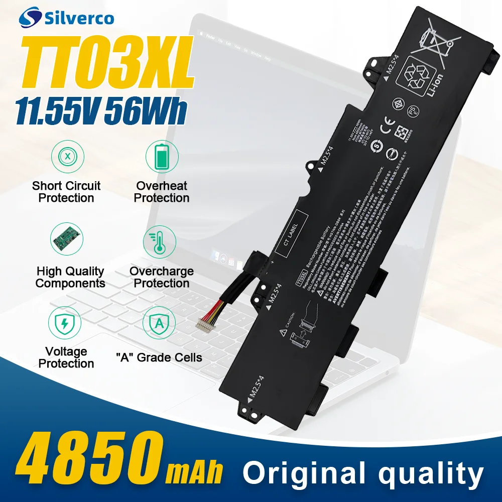 Batería TT03XL 56WH para HP EliteBook 755 G5 850 G5 850 G6 ZBook 15U G5 G6 TT03XL-BTI TT03056XL-PL HSN-I13C-5 932824-421