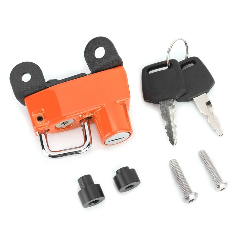 Gancho de bloqueio de capacete antirroubo, adequado para modelos Ducati Scrambler 400/800 2015+, motocicleta modificada (laranja)
