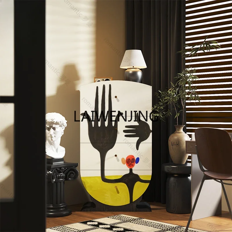 

MJY Solid wood four-chest cabinet Bedroom wall storage drawer cabinet Entrance cabinet