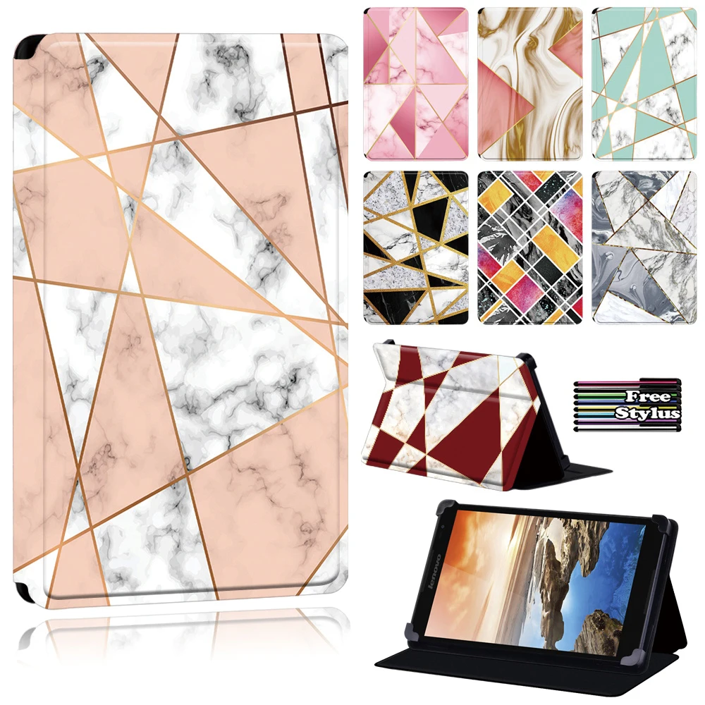 Shape Stand Case Cover for Lenovo Tab A7-30 A3300/Tab 8/Tab A8-50 A5500/Tab S8 - 50/thinkpad Tablet 2/Yoga Tab 4 Plus + Stylus