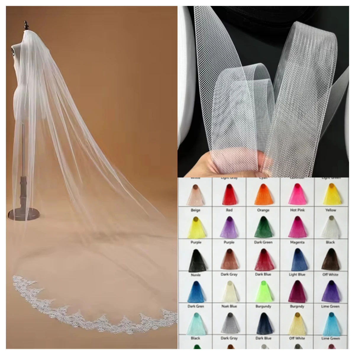 Stiff Tulle Flat Curly Braid Tape DIY Supply For Making Retro Hats Fascinators And Ornamental Bridal Headpieces