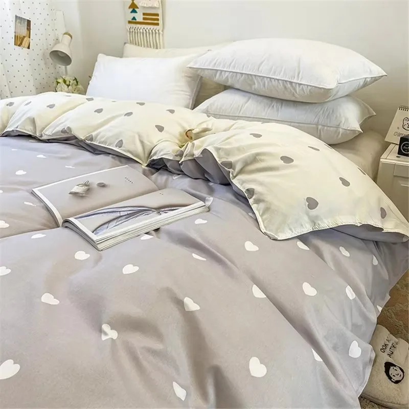 1pc Duvet Cover 100% Polyester Quilt Cover Heart Printed Comforter Cover Love All Season Home Linens Drop Shipping 150*200cm