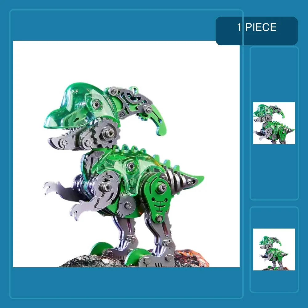 DlY Dinosaur 3D Metal Puzzle Mechanical Metal Assembly Model Kits Jigsaw  Warcraft Handmade Toy For Adults Children Decoration