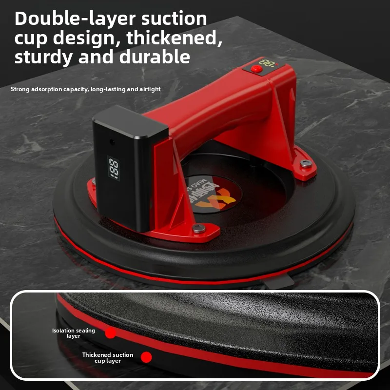 Electric tile suction cup air supply vacuum pump holder for laying large glass panels and handling suction device