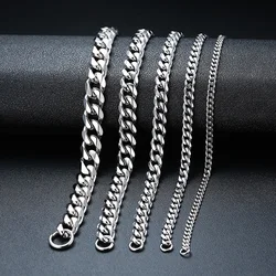 Vnox Wolesale 3-11mm Chunky Miami Curb Chain Bracelet for Men, Stainless Steel Cuban Link Chain Wristband Classic Punk Heavy