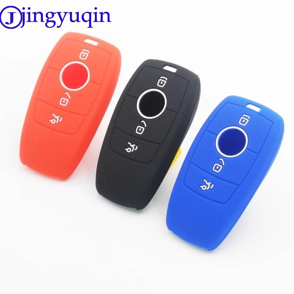 jingyuqin Replacement 3 Buttons Car Key Case For Mercedes Benz 2017 E Class W213 2018 S class Silicone Auto Part