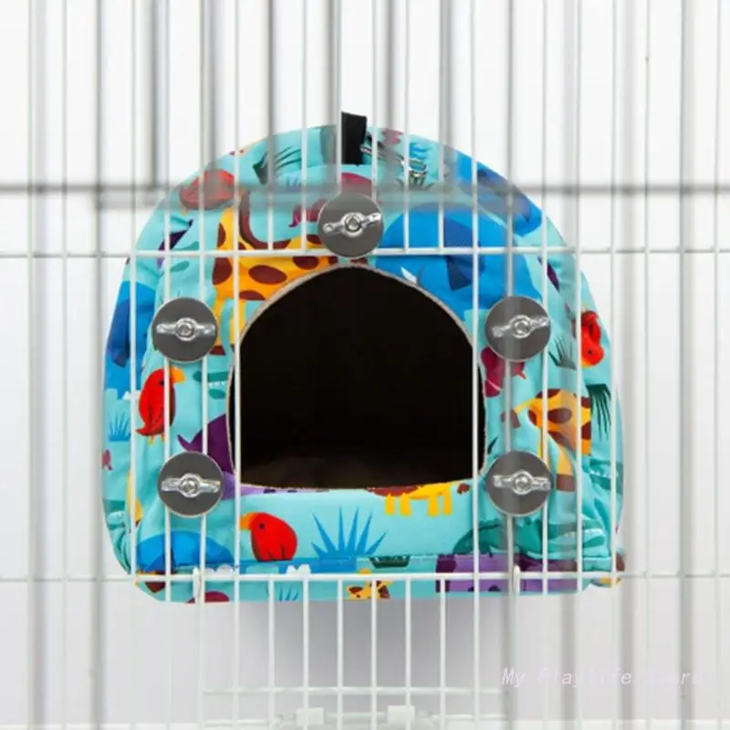 Warm Bird Nest Winter Bed Snuggle Hanging House Cage Tent Plush Hideaway for Small Medium Parrot Conure Cockatiel