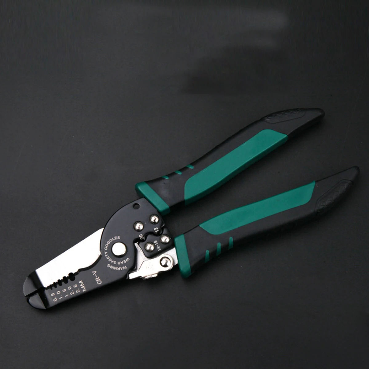 

Multifunctional Cable Wire Stripper Cutting Plier Tool Built-In Wire Cutter Looping Holes Safety Lock For Computer Automotive