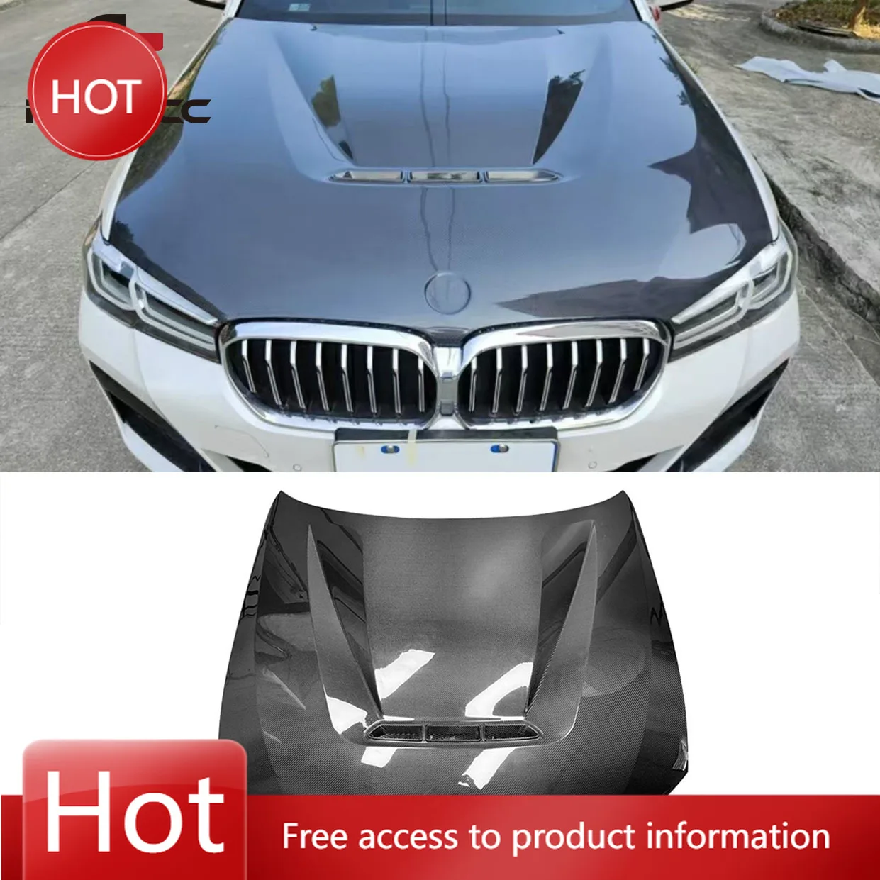 

Для 3-й серии G20 G28 LCI 320i 325i 330i M340i Карбоновый передний капот из углеродного волокна Передний капот двигателя в стиле CS