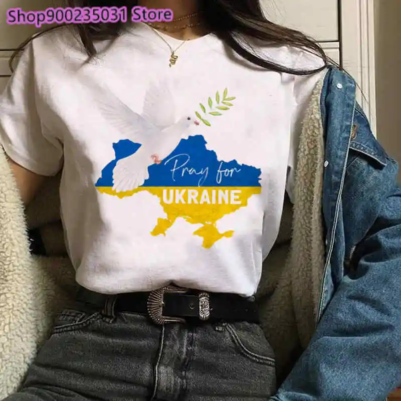 Women Ucraina Ucrania  Ukraine T Shirt Kawaii Grunge Graphic Tshirts Vintage Tumblr White Tops Clothes Aesthetic Tees Shirt