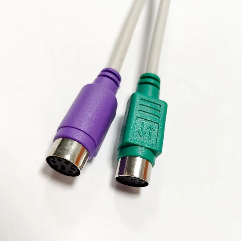 1pcs Hot Sale USB Male to 6Pin 6 Pin PS2 for PS/2 Female Extension Cable Y Splitter Adapter Connector  Keyboard Mouse Scanner