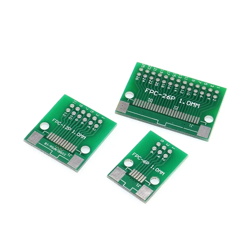 2PCS FPC FFC PCB Board Connector 0.5mm 1mm Pitch Double Side Adapter Socket Plate DIY KIT 6 8 10 12 20 40 50 60Pin To DIP 2.54mm