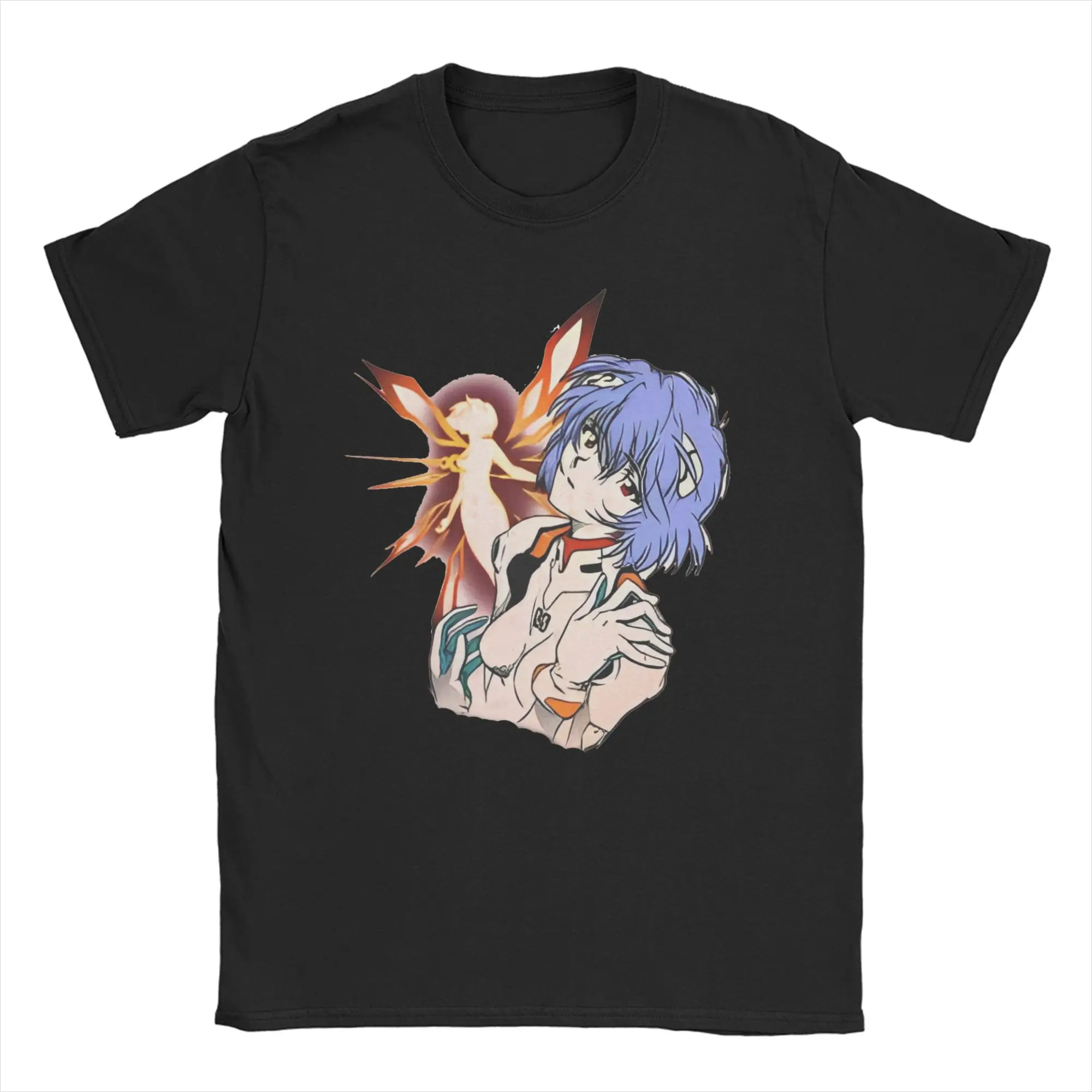 Ayanami for Men Women T Shirt Neon Genesis EVA Anime Comic Fashion Tee Shirt Short Sleeve T-Shirt Pure Cotton Summer Clothing