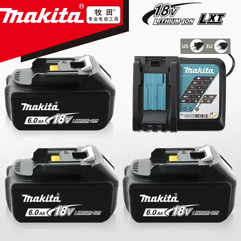 Makita 18V Battery 6AH 5AH 3AH Li-ion Replacement LXT BL1860B BL1860 BL1850 BL1830 DHP482RFX9 BL1815 LXT400 for Cordless Drills