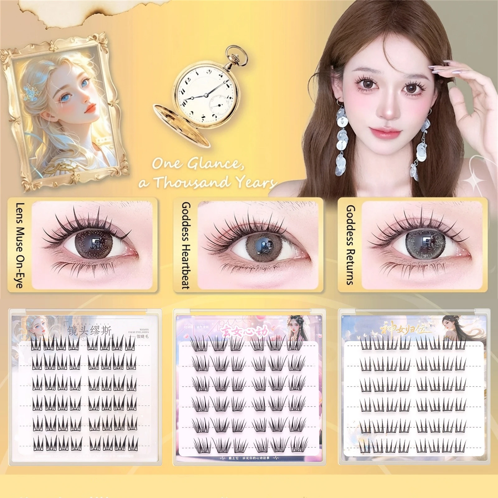 Korean Style lash extenstion No Glue individual False Eyelashes clusters Natural Long Party cosplay Daily Makeup Black