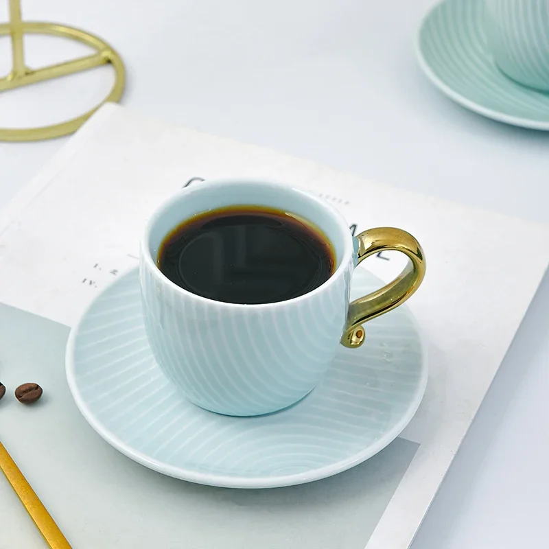 

Small Cute Coffee Cup And Saucer Set Porcelain Gift Coffee Cup Italia Afternoon Tea Mug Set Jogo De Xicaras Kitchen Tableware