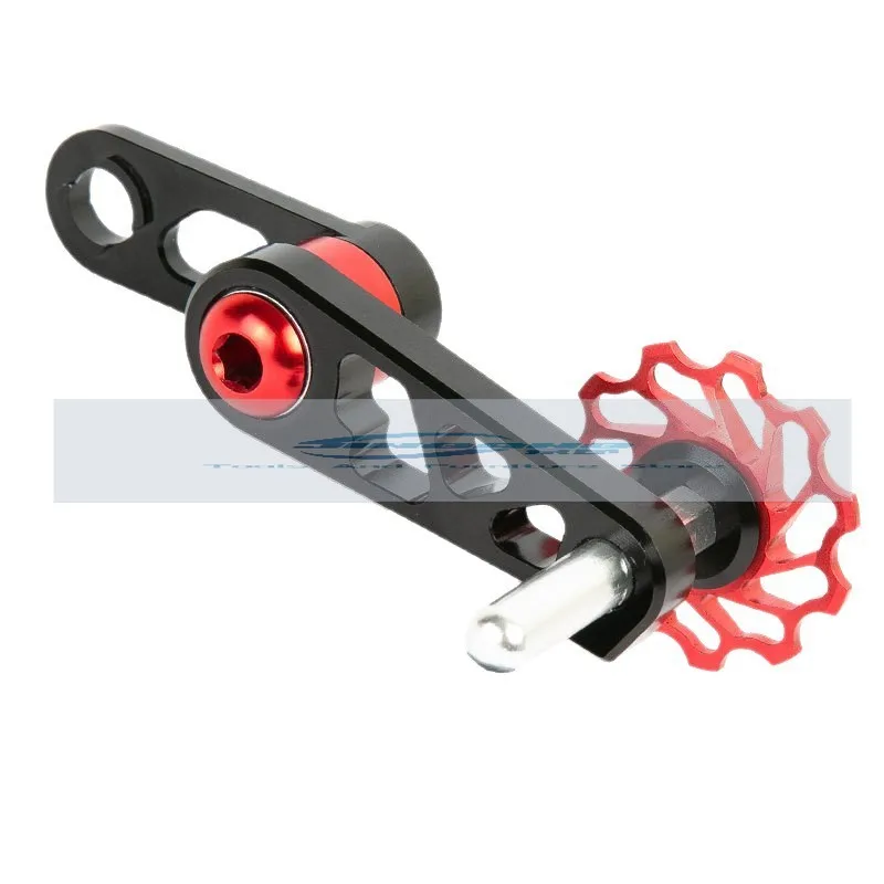 

Single speed folding bicycle rear dial chain guide modified crimp chain to prevent chain drop