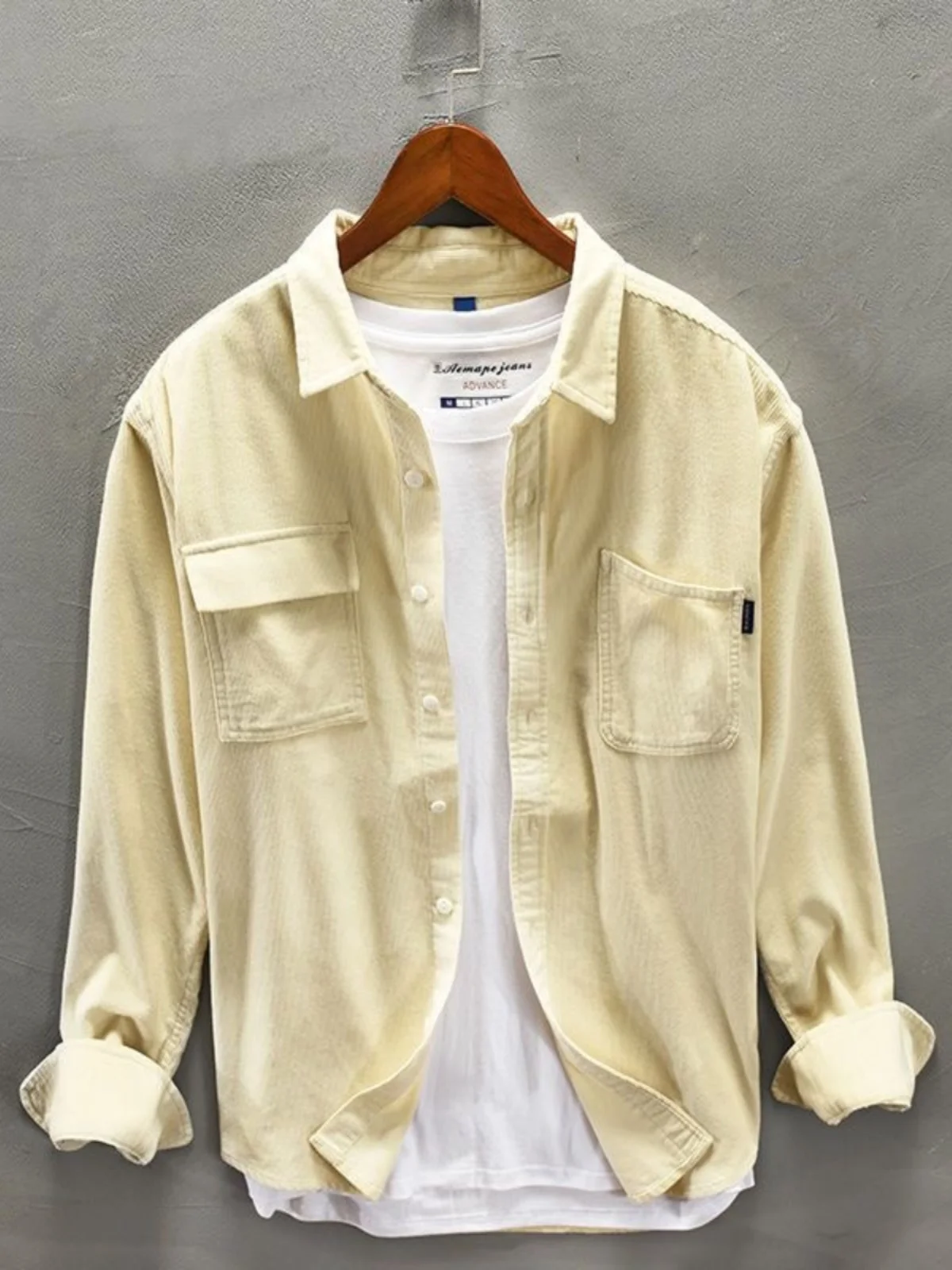 

Спецодежда в стиле ретро irt, мужская вельветовая повседневная одежда свободного кроя, светло-желтая длинная свеч irt, осень-весна, сезонный Sle