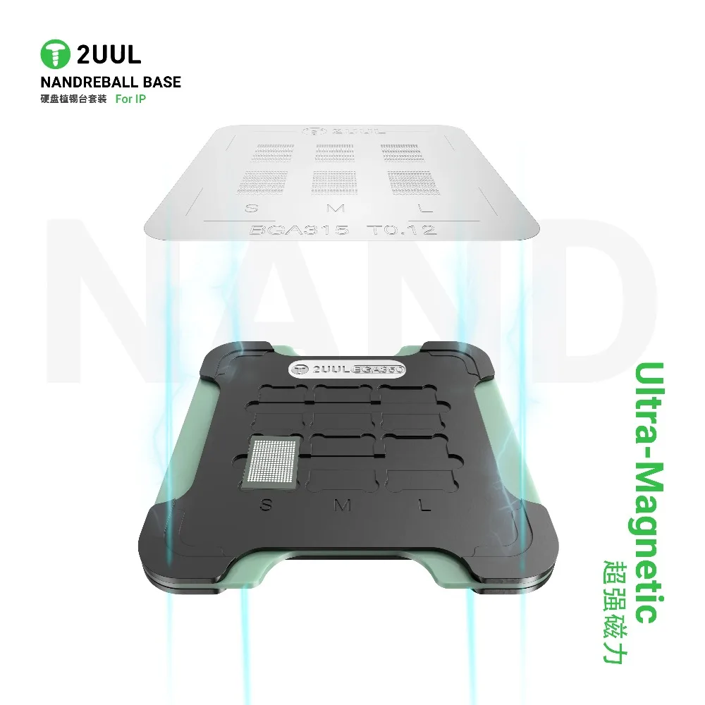 2UUL BH16 NAND Reballing Base Magnetic Dual-Sided BGA Repair Station 3