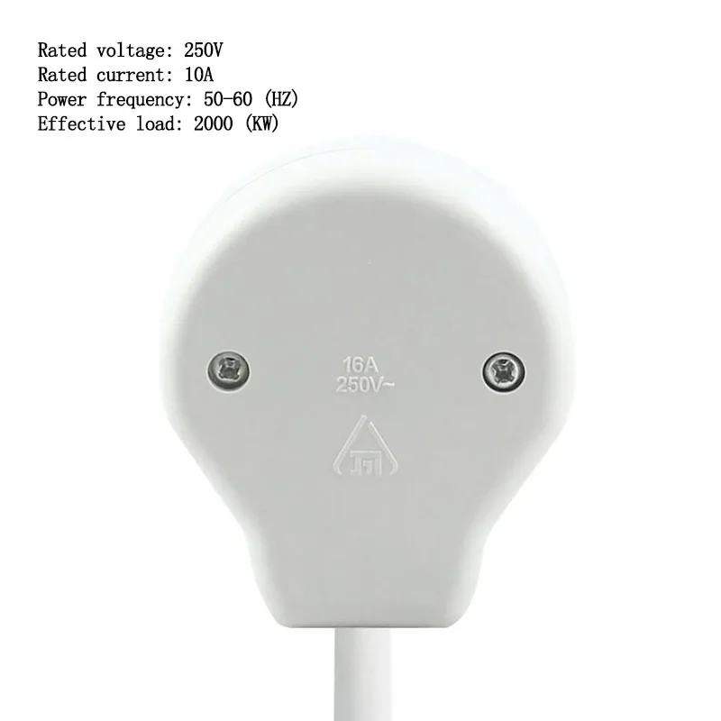 16A 250V Israel Plug Socket Power Extension Cord 3Pin Male to Female Adapter Power Cord 0.5 1 1.5 2 3 5 10M 3 Core*1.0MM Square