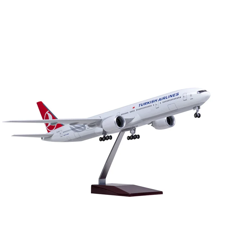 

B777 Turkish Airlines Model Plane 47CM 1/157 Scale Boeing 777 Diecast Airplanes W Light and Wheel Landing Gear Collection Plane